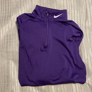 Purple Nike Therma Fit Pullover Quarter Zip - Large